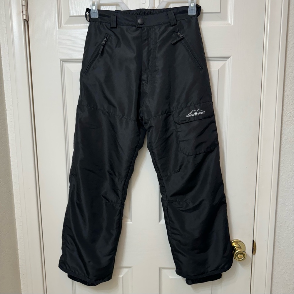 SUISSE Sport Boys Size 14 Black Snow Pant Cold Weather Outerwear Winter